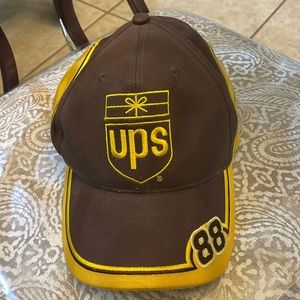 Vintage Dale Jarrett #88 UPS Nascar Racing Hat Cap‎ Brown yellow 90’s